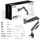 11. ONKRON G90-B Tilt and swivel desk mount for 13"-34" monitors, max 10 kg, with rotation, black