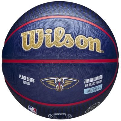 4. Wilson NBA Player Icon Zion Basketball Williamson Outdoor Ball WZ4008601XB7