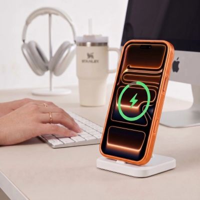 6. Tech-Protect MagPrime MagSafe CC Case for iPhone 18 Pro Max / 17 Pro Max - Matte Orange