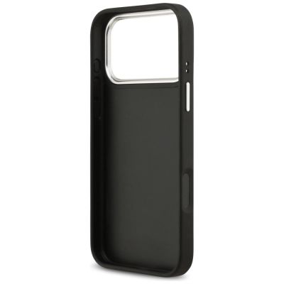 7. Guess Grained Big 4G Classic Logo case for iPhone 17 Pro Max - black