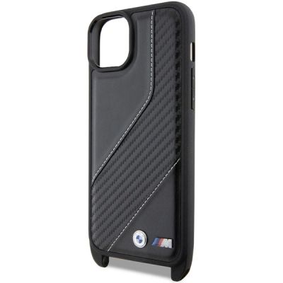 5. BMW M Edition Carbon Stripe & Strap case for iPhone 15 / 14 / 13 - black