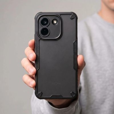 5. Tech-Protect Rugged Shield Case for Xiaomi Redmi Note 17 Pro Max 5G – Matte Black