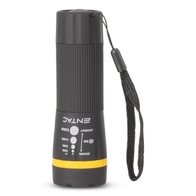 4. Entac EFL-ZOOM-PL Flashlight Black LED Hand Flashlight