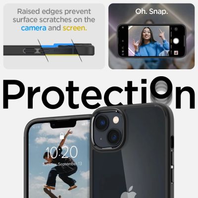 9. Spigen Ultra Hybrid iPhone 14 Plus Case - Matte Black