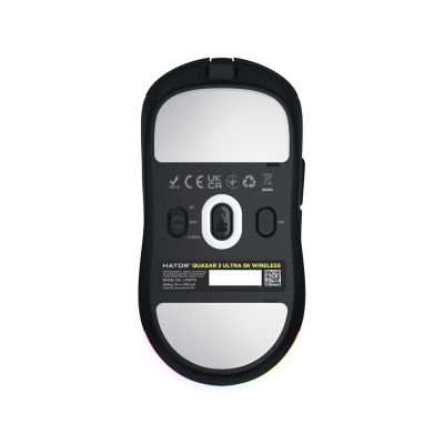 7. HATOR Quasar 3 Ultra 8K Wireless Gaming Mouse Ambidextrous RF Wireless + Bluetooth + USB Type-A Optical 30000 DPI