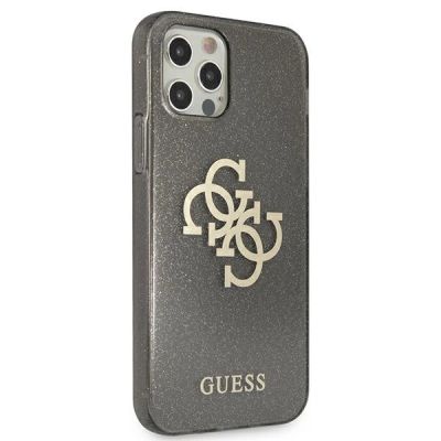 4. Guess GUHCP12LPCUGL4GBK iPhone 12 Pro Max 6.7" black/black hard case Glitter 4G Big Logo