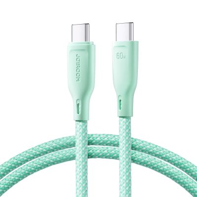 Joyroom Multi-Color Series S-A34 USB-C / USB-C PD 60W cable 1m - green