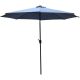24. GARDEN UMBRELLA WITH LED LIGHTING 300CM NAVY BLUE