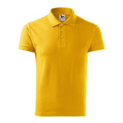 3. Malfini Cotton M MLI-21204 yellow polo shirt