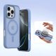 5. Dux Ducis Lawa iPhone 16 Pro Leather Case with Detachable Magnetic Wallet - Blue