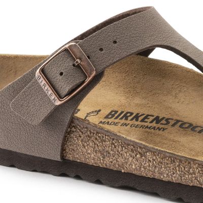 13. Birkenstock Gizeh Birko-Flor Nubuck Stone Regular Men's Flip-Flops Wide Gray (43391)