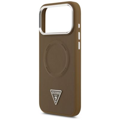 6. Guess Triangle Logo MagSafe case for iPhone 17 Pro - brown