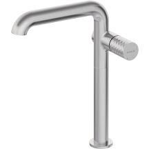 Tall washbasin tap with a rectangular spout