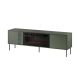 EF TV cabinet + black TRESSE fireplace 180x40x54.5 matt green