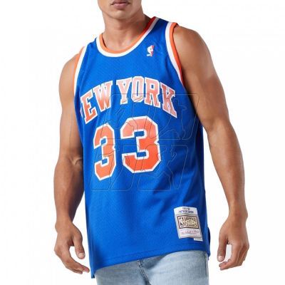 Mitchell &amp; Ness NBA Swingman New York Knicks Patric Ewing T-Shirt SMJYGS18186-NYKROYA91PEW