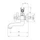 2. Deante Neo Symetrio wall-mounted bathtub and shower faucet, chrome, BOS011D