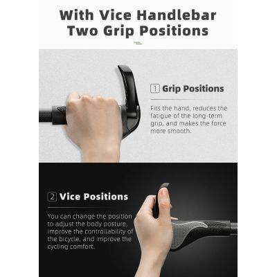 10. Rockbros BT1007W Bicycle Holder Set with Horns - White