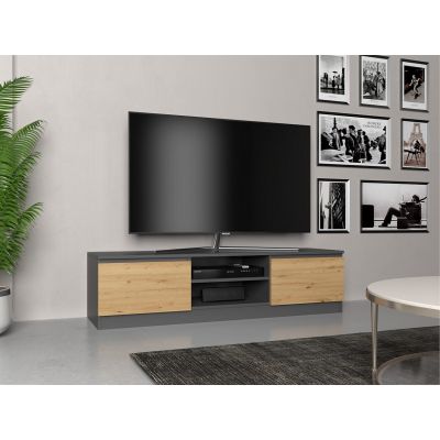 2. TV cabinet 140x40xH36 anthracite/artisan