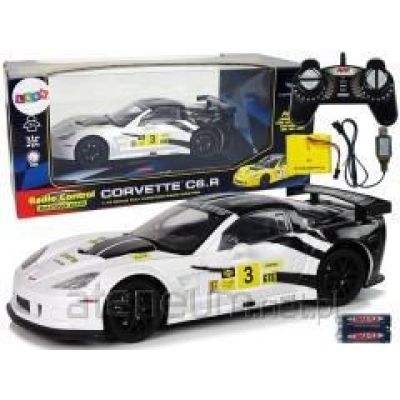 R/C Sports Car Racing 1:18 Corvette C6.R White 2.4 G Lights