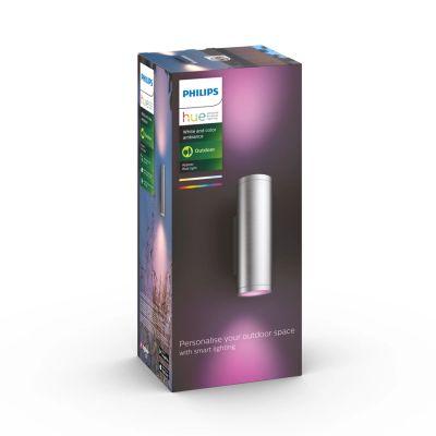 3. Philips Hue Appear outdoor stainless steel wall lamp 2x8W