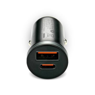 2. EVERACTIVE CAR CHARGER 1X USB + 1X USB-C 35W QC 3.0 PD BLACK CC-30Q
