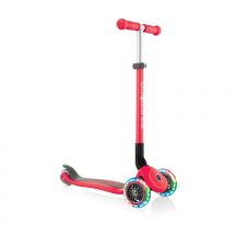 Globber Primo Foldable Lights 3-Wheel Scooter 432-102-2 New Red