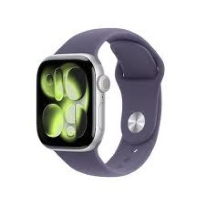 Apple Watch Series 11 GPS + Cellular 42mm Silver Aluminum Case with Purple Fog Sport Band - S/M