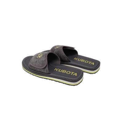 12. Kubota Velcro Corduroy Graphite Flip Flops KUBKRZ-AW23-02-28