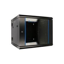 Extralink 9U 600x600 AZH Black 19-inch Wall-Mount Rack Cabinet, Two-Section